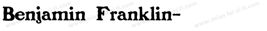 Benjamin Franklin字体转换
